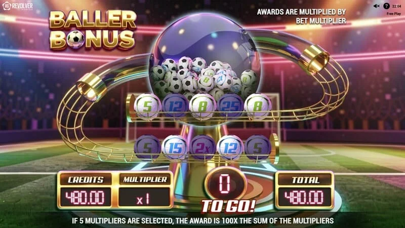 Trophy Spins World Cup 26 - launching the Baller Bonus round